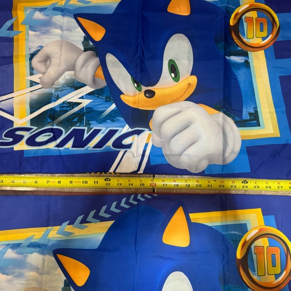 Sonic the Hedgehog Blue Pillowcase Set of 2 - Picture 3 of 4